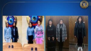 ضبط 7 سيدات لقيامهن بممارسة أنشطة منافية للآداب ات الهاتف