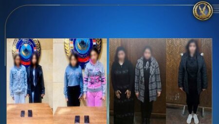 ضبط 7 سيدات لقيامهن بممارسة أنشطة منافية للآداب ات الهاتف
