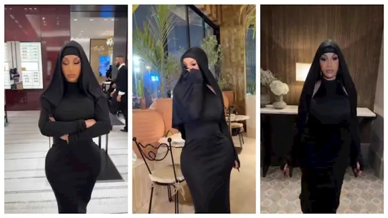النجمة العالمية كاردي بي تخطف الأنظار بالحجاب استعدادا لحفلها في الرياض النجمة العالمية كاردي بي تخطف الأنظار بالحجاب استعدادا لحفلها في الرياض
