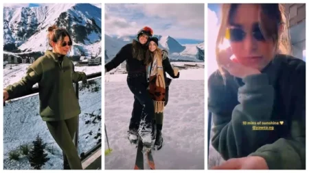 هاجر السراج مع ميرنا عبد الوارث وسط الثلوج في جورجيا (صور) هاجر السراج مع ميرنا عبد الوارث وسط الثلوج في جورجيا (صور)