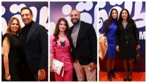 "شياكة ورومانسية".. حاتم صلاح وزوجته يخطفان الأنظار في العرض الخاص لفيلم "طلقني"