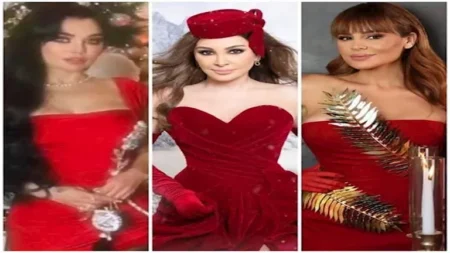 هيفاء وهبي جريئة.. 20 صورة لـ أجمل إطلالات النجمات احتفالا بالكريسماس