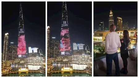 منى زكي تنشر فيديو لعرض برومو فيلم الست على برج خليفة في دبي (صور وفيديو)