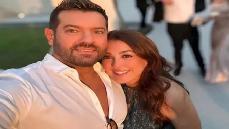 بلوك ملكي لافت.. كندة علوش تحتفل بعيد ميلاد عمرو يوسف