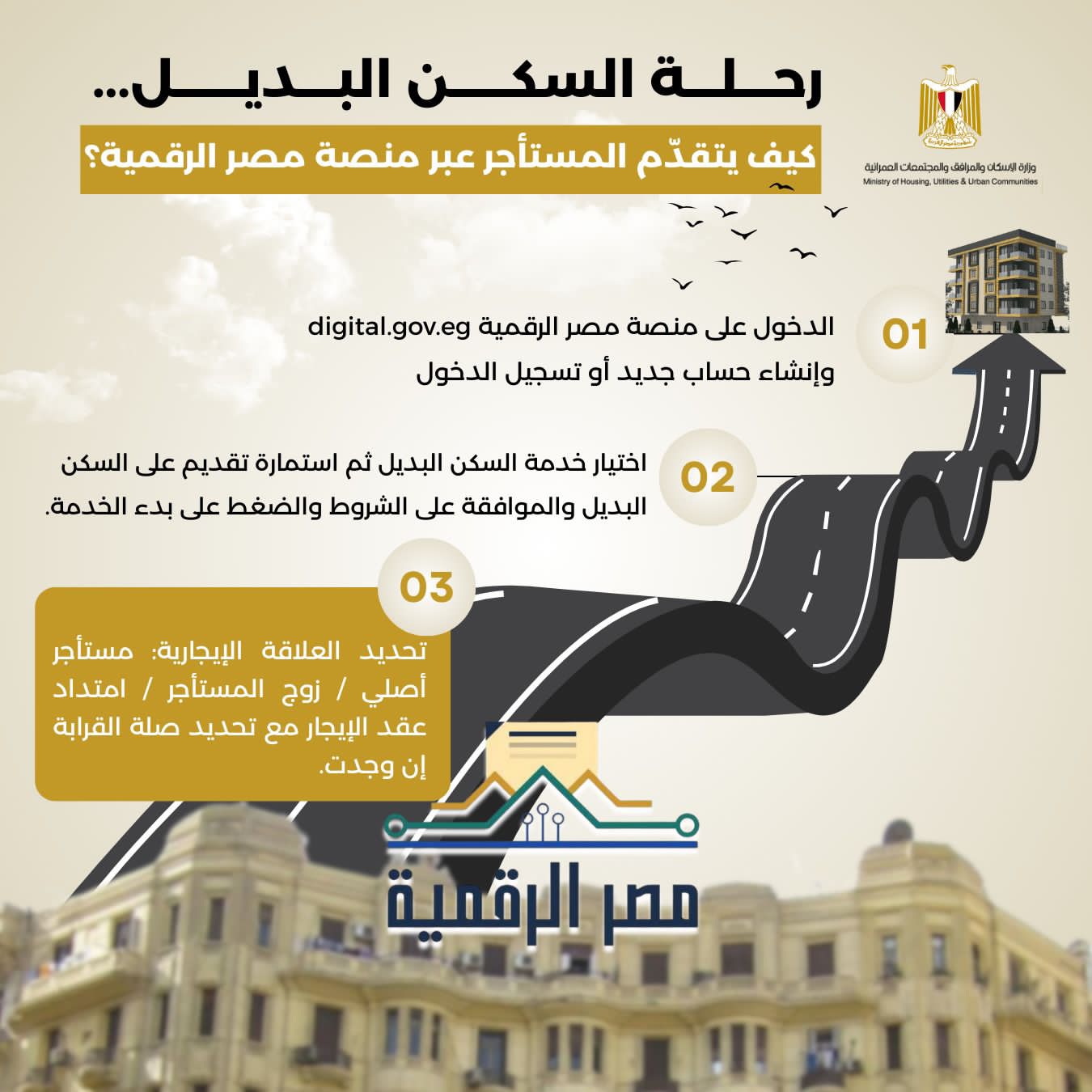 إنفوجراف.. طريقة التقديم للمستأجرين المخاطبين بقانون الإيجار القديم للحصول على وحدات بديلة 4 إنفوجراف.. طريقة التقديم للمستأجرين المخاطبين بقانون الإيجار القديم للحصول على وحدات بديلة