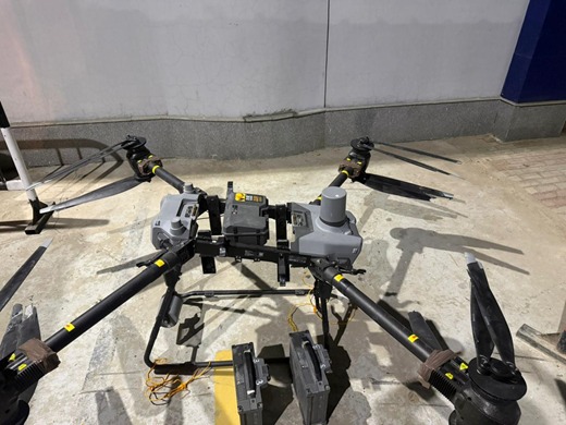 صور.. الداخلية تحبط تهريب 35 كيلو جرام مخدرات عبر طائرة درون في السويس