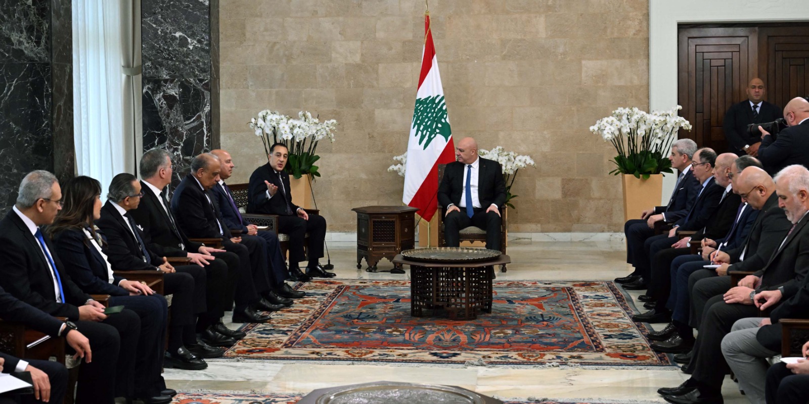 رئيس الجمهورية اللبناني يستقبل الدكتور مصطفى مدبولي بقصر "بعبدا".. صور