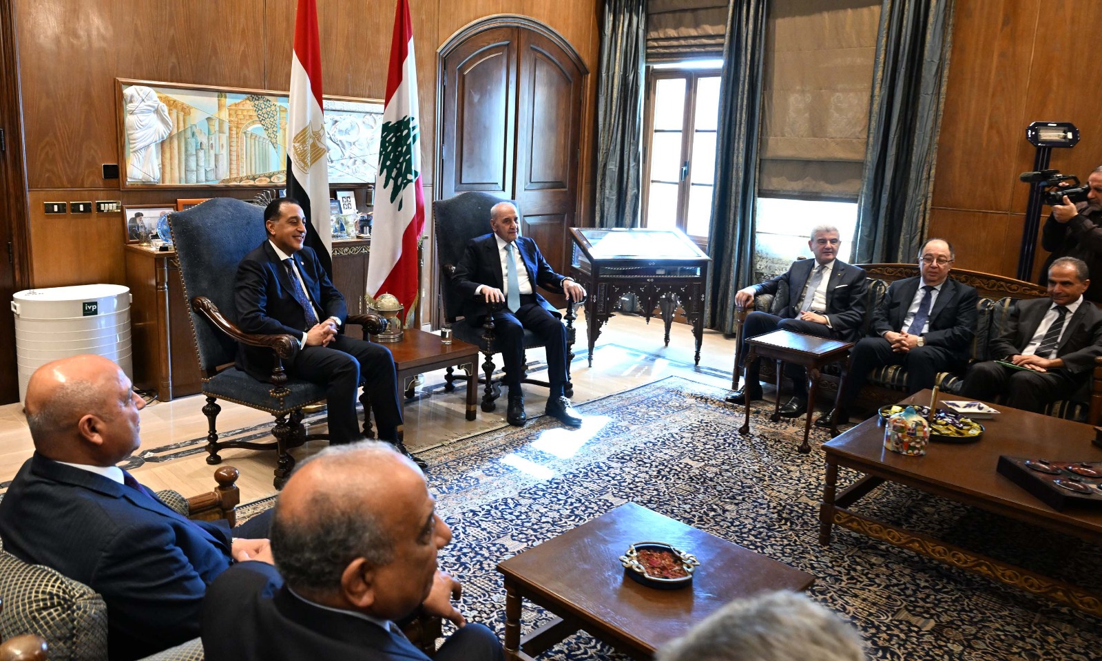 رئيس مجلس النواب اللبناني يستقبل الدكتور مصطفى مدبولي.. صور