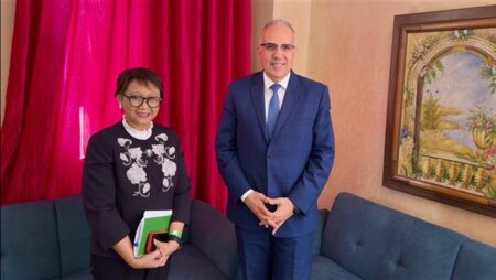 وزير الري يلتقي مبعوثة الأمم المتحدة للمياه على هامش فعاليات الكونجرس العالمى