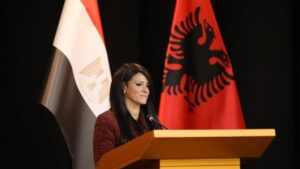وزيرة التخطيط تفتتح منتدى الأعمال المصري الألباني