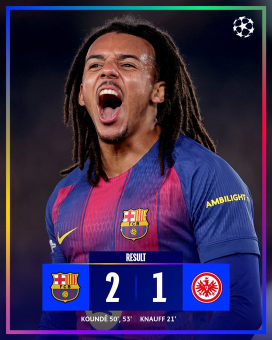 برشلونة يقلب الطاولة على فرانكفورت بثنائية كوندي في دوري أبطال أوروبا 1 برشلونة يقلب الطاولة على فرانكفورت بثنائية كوندي في دوري أبطال أوروبا