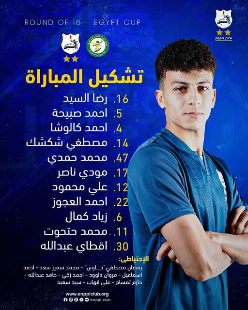 تشكيل إنبي الرسمي لمواجهة البنك الأهلي في دور الـ16 بكأس مصر