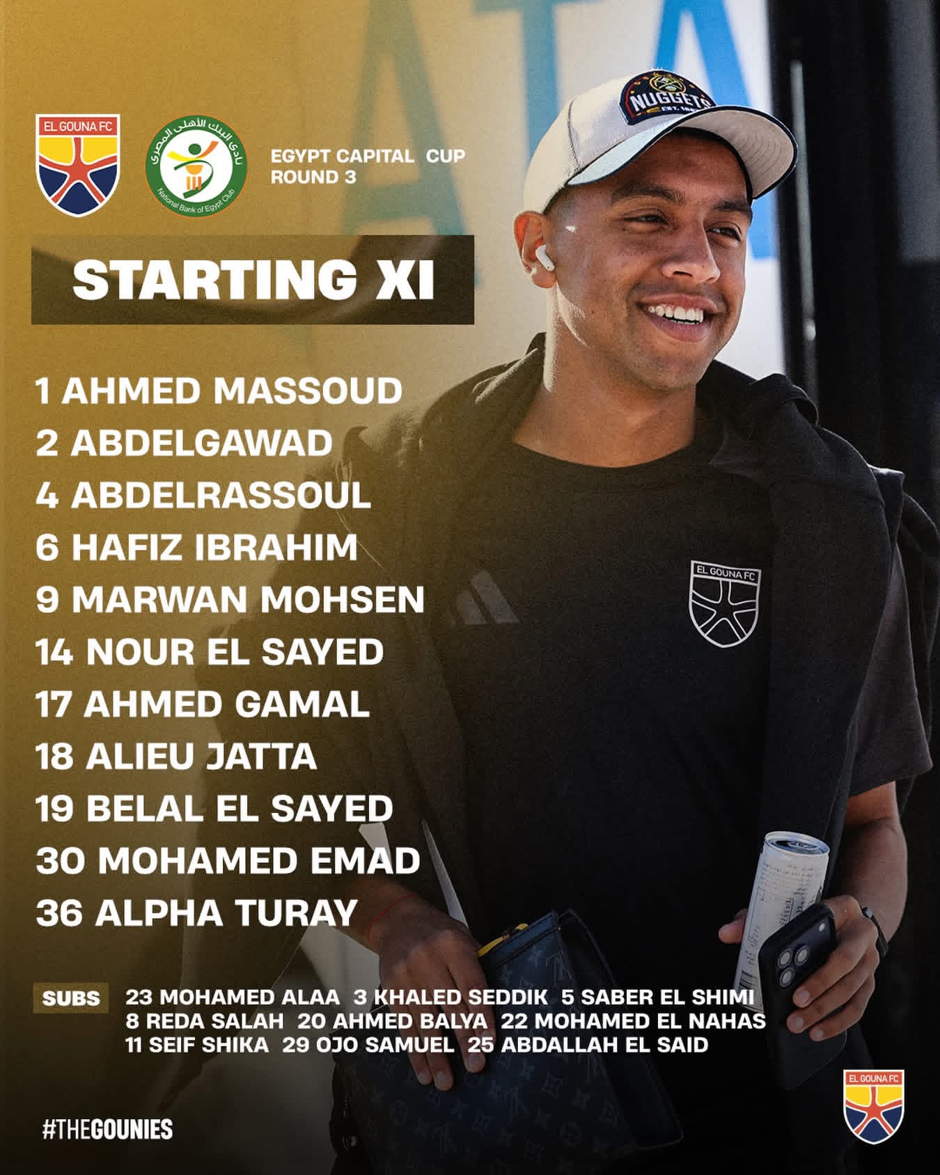 تشكيل الجونة لمواجهة البنك الاهلي في كأس عاصمة مصر