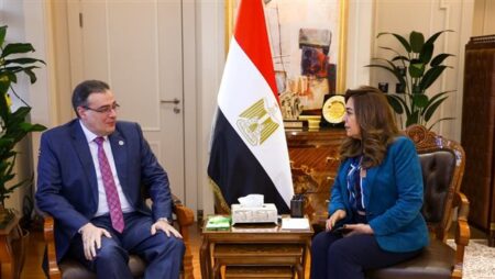 وزيرة التنمية المحلية تبحث مع رئيس الجهاز المركزي للتنظيم والإدارة تحديث الهياكل التنظيمية