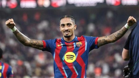 برشلونة يعلن سبب استبعاد رافينها من مباراة ريال سوسيداد بالدوري الإسباني