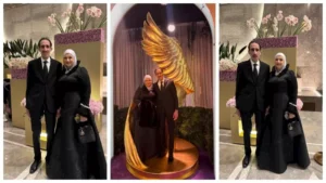 أناقة لافتة.. مجدي الجلاد رفقة زوجته في حفل Joy Awards 2026