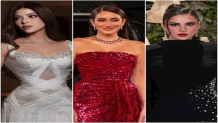 فساتين بفتحة ساق جريئة.. 15 صورة للنجمات في حفل Joy Awards