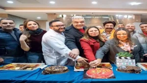 احتفال أبطال وفريق عمل مسلسل "السوق الحرة" بالعام الجديد في الكواليس (صور)