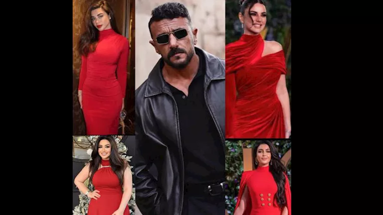 سر الفستان الأحمر.. العوضي يثير الجدل بصورة مع بطلات "علي كلاي" والجمهور يعلق