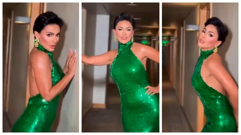 ميس حمدان تتألق بالأخضر في أحدث جلسة تصوير ببداية العام