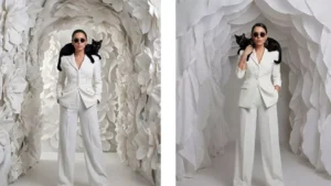 "بدلة بيضاء وقطة سوداء" أحدث ظهور لـ لقاء الخميسي والجمهور يعلق (صور)