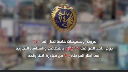 بمناسبة عيد الشرطة الـ74.. وزارة الداخلية تعلن تخفيضات واسعة بالمطاعم والسلاسل التجارية