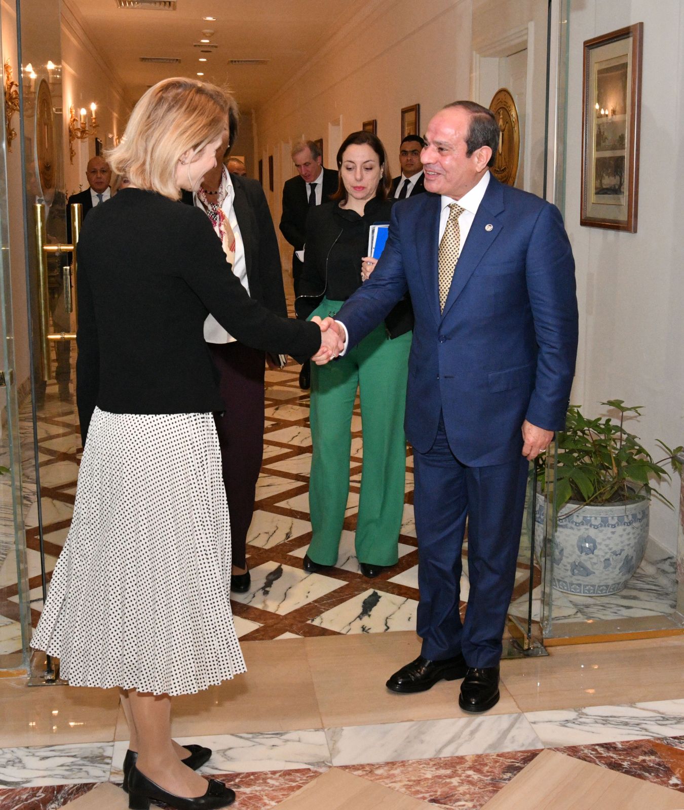 السيسي يستقبل الممثلة العليا للشئون الخارجية للاتحاد الأوروبي