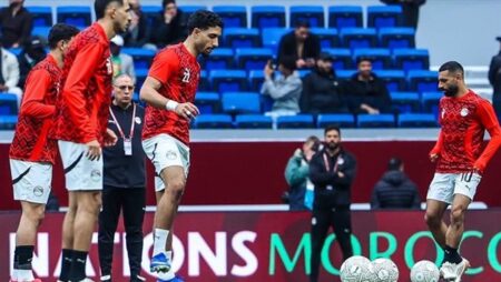 انطلاق الشوط الثاني من مباراة مصر والسنغال