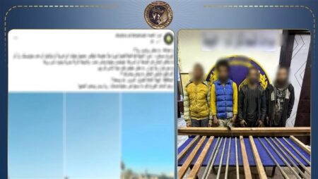 ضبط المتهمين بسرقة أجزاء من السور الحديدي لأحد الكباري بالقليوبية