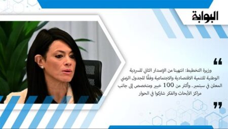 انتهينا من الإصدار الثاني للسردية الوطنية للتنمية الاقتصادية والاجتماعية وفقًا للجدول الزمني المعلن في سبتمبر.. وأكثر من 100 خبير ومتخصص إلى جانب مراكز الأبحاث والفكر شاركوا في الحوار انتهينا من الإصدار الثاني للسردية الوطنية للتنمية الاقتصادية والاجتماعية وفقًا للجدول الزمني المعلن في سبتمبر.. وأكثر من 100 خبير ومتخصص إلى جانب مراكز الأبحاث والفكر شاركوا في الحوار