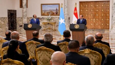 تقارير.. مباحثات مصرية صومالية بالقاهرة: السيسي يؤكد موقف مصر الثابت الداعم لوحدة الصومال وأمنه وسلامة أراضيه.. رفض أي إجراءات من شأنها المساس باستقرار وسيادة الدولة الصومالية