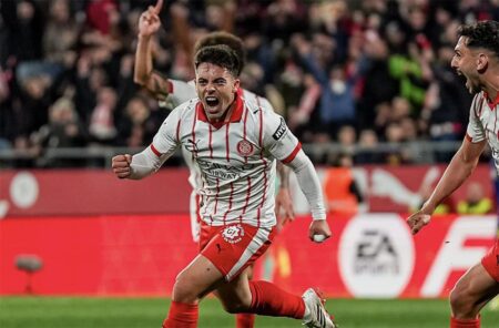 فيديو | بيلتران يسجل هدف جيرونا الثاني أمام برشلونة