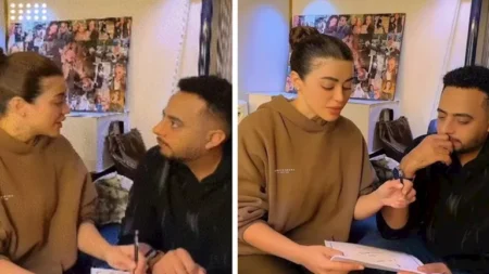 فيديو طريف يجمع عصام السقا ويارا السكري في كواليس "علي كلاي"