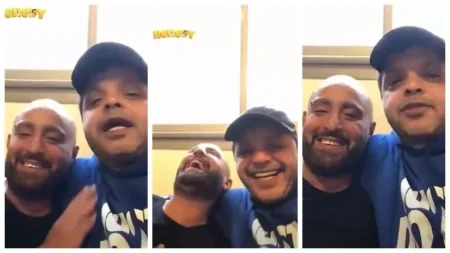 فيديو|محمد هنيدي يمازح أحمد السقا:”بقعد معاه بتزيد همومي"