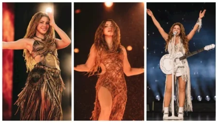 ضحكت ورقصت.. لحظة سقوط شاكيرا على المسرح