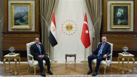 انطلاق القمة المصرية التركية بقصر الاتحادية