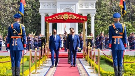 تفاصيل زيارة رئيس الصومال لقصر الاتحادية ولقاء السيسي.. صور