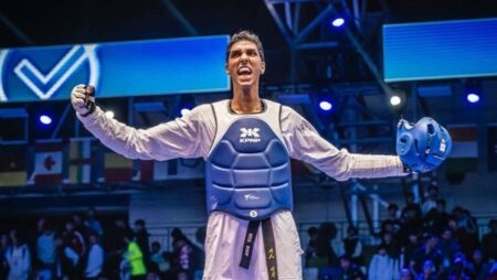 الاتحاد العالمي للتايكوندو يختار سيف عيسى ضمن أفضل 3 لاعبين على مستوى العالم