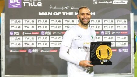ميدو جابر أفضل لاعب في مباراة المصري ومودرن سبورت