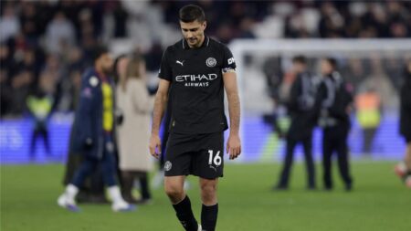 رودري بعد التعادل مع وست هام: لم نعد البطل الخارق.. والوقت ليس مناسبًا للوم أحد