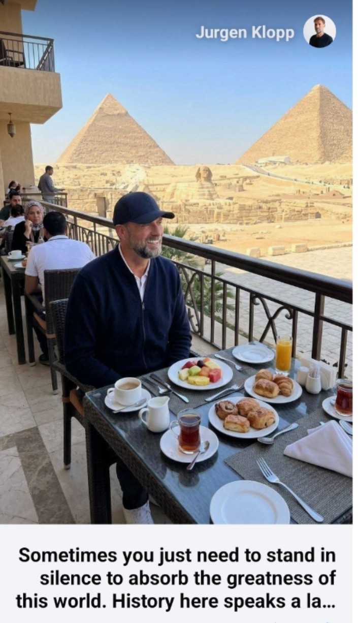 كلوب ينبهر بعظمة الأهرامات: سحر مصر لا ينتهي