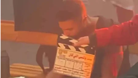 لقطات وفيديو لكريم فهمي من كواليس الحلقة الأخيرة في وننسى اللي كان