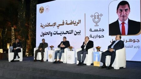 وزير الشباب يشهد جلسة حوارية بعنوان "الرياضة في الإسكندرية بين التحدي والحلول"
