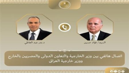 وزير الخارجية يبحث هاتفيا مع نظيره العراقي سبل خفض التصعيد الإقليمي