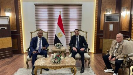 وزير الشباب والرياضة يستقبل رئيس الاتحاد الإفريقي لكرة القدم