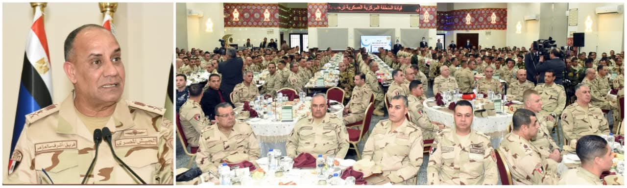 وزير الدفاع يتفقد الجاهزية القتالية للمنطقة المركزية العسكرية ويشارك المقاتلين وجبة الإفطار.. صور