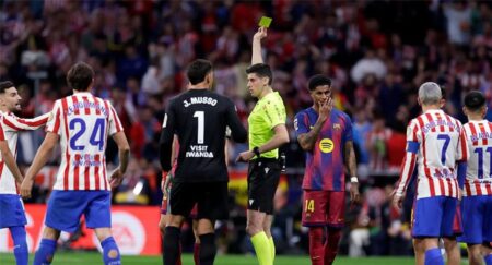 أتلتيكو مدريد يدين تصرف التحكيم أمام برشلونة: الفار ضلل الحكم أتلتيكو مدريد يدين تصرف التحكيم أمام برشلونة: الفار ضلل الحكم
