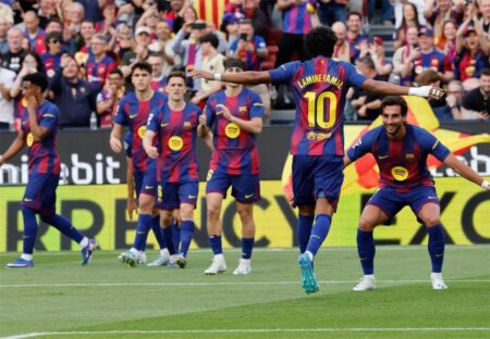 كم عدد النقاط التي يحتاجها برشلونة لحسم لقب الدوري الإسباني رسميًا؟