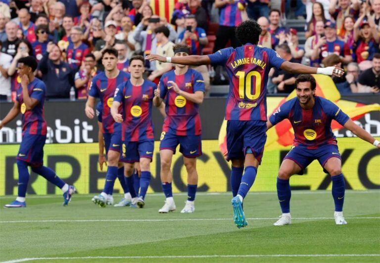 كم عدد النقاط التي يحتاجها برشلونة لحسم لقب الدوري الإسباني رسميًا؟ كم عدد النقاط التي يحتاجها برشلونة لحسم لقب الدوري الإسباني رسميًا؟