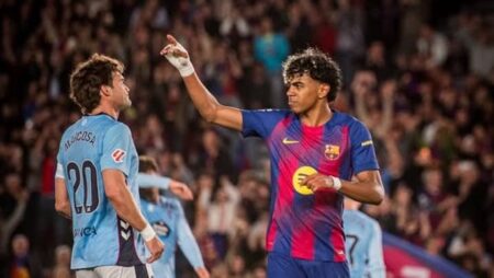 بهدف لامين يامال.. برشلونة ينتصر على سيلتا فيجو بالدوري الإسباني